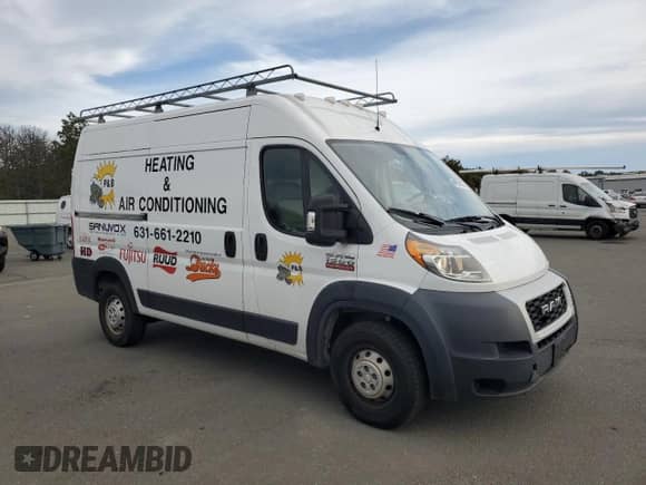 2020 Ram ProMaster Cargo z VIN 3C6TRVBG3LE106004, wystawiony jako Copart lot #84624805 z przebiegiem 103 209 mil mil oraz Szkoda całkowita • Salvage title. Historia ofert i sprzedaży dostępna na DreamBid. Obrazek 4.