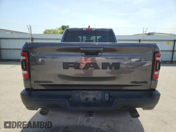 2019 Ram 1500 Rebel with VIN 1C6SRFET7KN875819, listed as a Copart auction lot 57805775 with 80,521 mi miles and Salvage title. Bid and sale history available at DreamBid. Image 6.