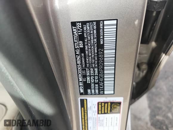 2023 Mercedes-Benz C 300 z VIN W1KAF4GB6PR096892, wystawiony jako Copart lot #71679435 z przebiegiem 3 168 mil mil oraz Szkoda całkowita • Salvage title. Historia ofert i sprzedaży dostępna na DreamBid. Obrazek 12.