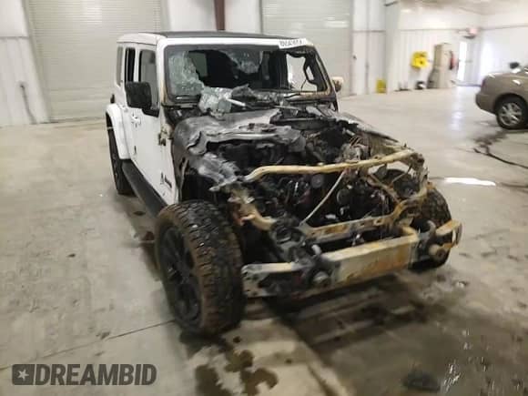 2021 Jeep Wrangler Unlimited Sahara High Altitude with VIN 1C4HJXEM0MW701659, listed as a Copart auction lot 86543654 with Not provided miles and Salvage title. Bid and sale history available at DreamBid. Image 11.