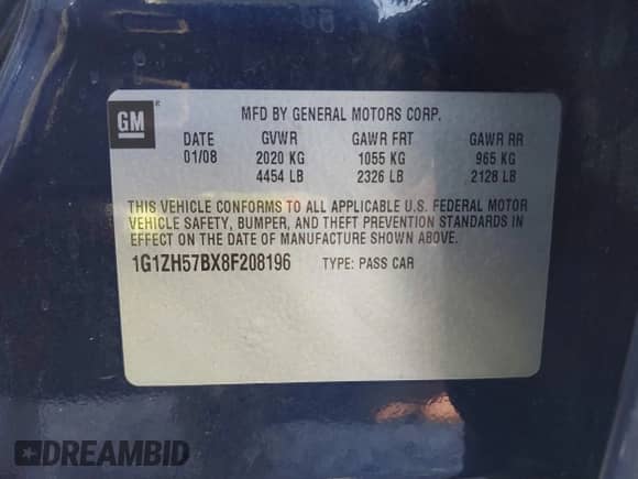 2008 Chevrolet Malibu 1LT с VIN 1G1ZH57BX8F208196, выставлен на аукционе IAAI как лот 43182017 с пробегом 141 971 миль миль и . История ставок и продаж доступна на DreamBid. Изображение 9.