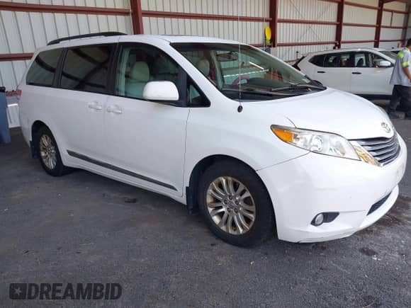 2011 Toyota Sienna XLE AAS with VIN 5TDYK3DC7BS107419, listed as a IAAI auction lot 43080723 with 169,485 mi miles and . Bid and sale history available at DreamBid. Image 1.