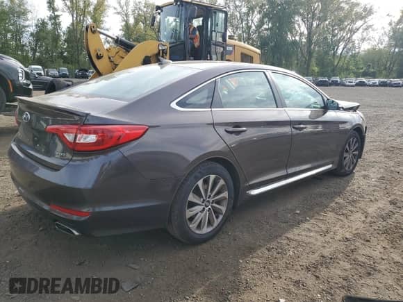2017 Hyundai Sonata Sport with VIN 5NPE34AF4HH551926, listed as a Copart auction lot 80646275 with 60,840 mi miles and Salvage title. Bid and sale history available at DreamBid. Image 3.