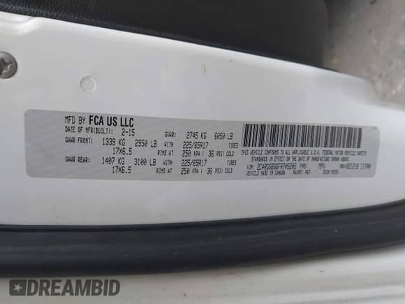 2015 Dodge Grand Caravan SE Plus с VIN 2C4RDGBG6FR705205, выставлен на аукционе IAAI как лот 43153347 с пробегом 232 665 миль миль и . История ставок и продаж доступна на DreamBid. Изображение 9.