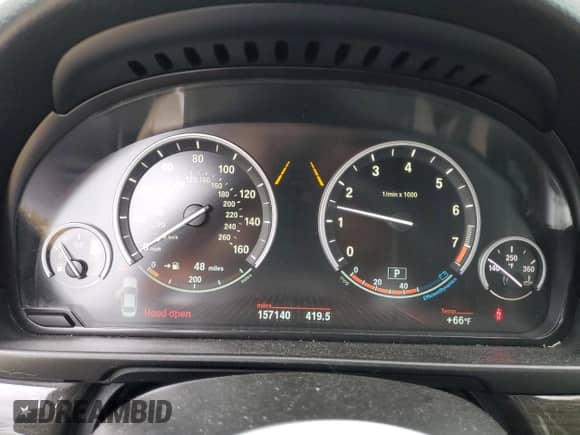 2012 BMW 5 Series 550i xDrive with VIN WBAFU9C54CC787576, listed as a Copart auction lot 55934525 with 157,140 mi miles and Salvage title. Bid and sale history available at DreamBid. Image 9.