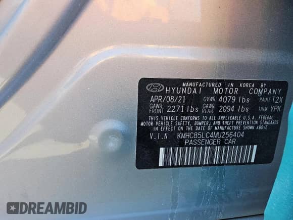 2021 Hyundai Ioniq SEL с VIN KMHC85LC4MU256404, выставлен на аукционе Copart как лот 81397695 с пробегом 129 725 миль миль и Чистый • Clean title. История ставок и продаж доступна на DreamBid. Изображение 12.