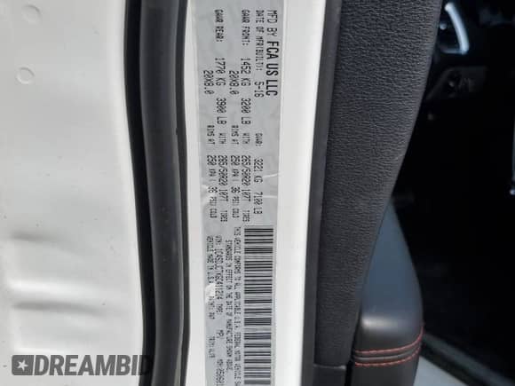 2016 Dodge Durango R/T z VIN 1C4SDJCTXGC411214, wystawiony jako Copart lot #59897985 z przebiegiem Nie podano mil oraz Szkoda całkowita • Salvage title. Historia ofert i sprzedaży dostępna na DreamBid. Obrazek 13.