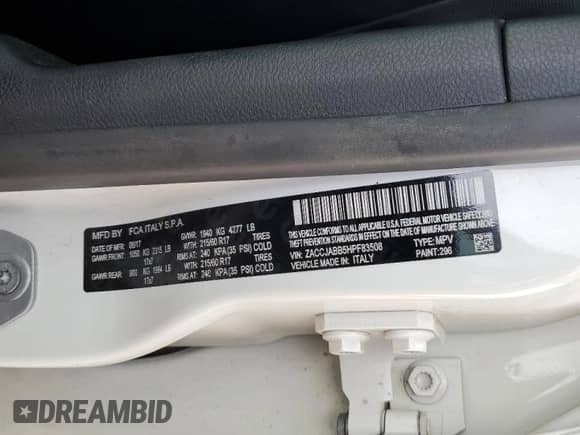 2017 Jeep Renegade Latitude z VIN ZACCJABB5HPF83508, wystawiony jako Copart lot #70333805 z przebiegiem 62 868 mil mil oraz Szkoda całkowita • Salvage title. Historia ofert i sprzedaży dostępna na DreamBid. Obrazek 13.