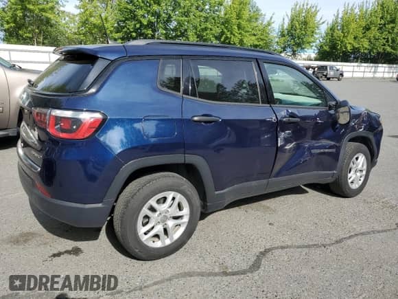 2017 Jeep Compass Sport with VIN 3C4NJDAB0HT639665, listed as a Copart auction lot 61743885 with 36,004 mi miles and Salvage title. Bid and sale history available at DreamBid. Image 3.