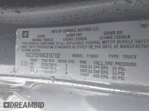 2012 Chevrolet Colorado 1LT с VIN 1GCJTCFE6C8157182, выставлен на аукционе IAAI как лот 41433606 с пробегом 110 510 миль миль и . История ставок и продаж доступна на DreamBid. Изображение 9.
