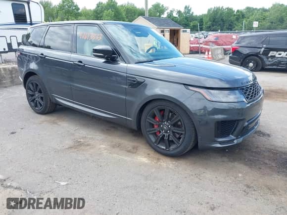 2022 Land Rover Range Rover Sport HST with VIN SALWS2RUXNA205731, listed as a IAAI auction lot 42613333 with 32,845 mi miles and . Bid and sale history available at DreamBid. Image 1.