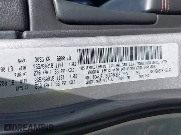 2020 Jeep Grand Cherokee Trailhawk с VIN 1C4RJFLT9LC304332, выставлен на аукционе IAAI как лот 41932671 с пробегом 31 844 миль миль и . История ставок и продаж доступна на DreamBid. Изображение 9.