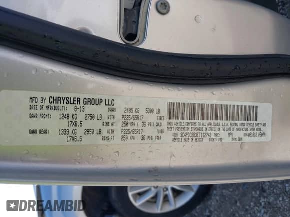 2014 Dodge Journey SXT with VIN 3C4PDCBB3ET112742, listed as a IAAI auction lot 43420445 with 113,538 mi miles and . Bid and sale history available at DreamBid. Image 9.