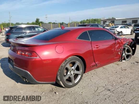 2014 Chevrolet Camaro LT with VIN 2G1FC1E37E9211079, listed as a Copart auction lot 66662115 with 124,781 mi miles and Salvage title. Bid and sale history available at DreamBid. Image 3.