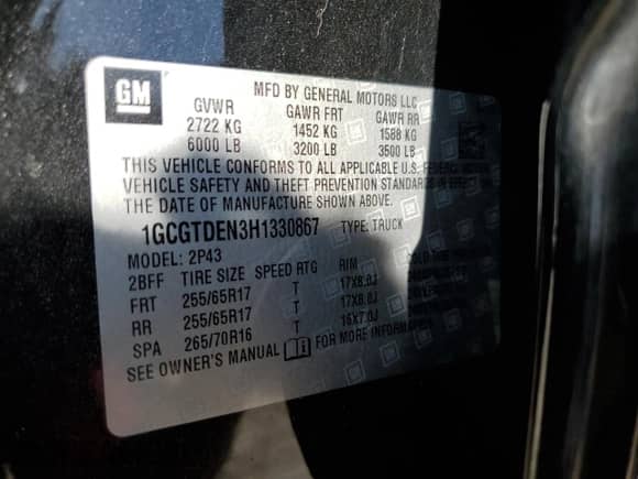 2017 Chevrolet Colorado 4WD Z71 с VIN 1GCGTDEN3H1330867, выставлен на аукционе Copart как лот 83888454 с пробегом 52 833 миль миль и Списание • Salvage title. История ставок и продаж доступна на DreamBid. Изображение 12.