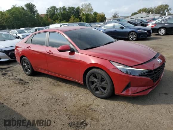 2022 Hyundai Elantra SEL with VIN KMHLS4AG3NU306972, listed as a Copart auction lot 80566065 with 55,684 mi miles and Salvage title. Bid and sale history available at DreamBid. Image 4.