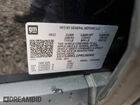 2023 Cadillac Escalade ESV 4WD Sport Platinum z VIN 1GYS4RKL1PR156900, wystawiony jako Copart lot #56356725 z przebiegiem 107 759 mil mil oraz Czysty tytuł • Clean title. Historia ofert i sprzedaży dostępna na DreamBid. Obrazek 14.