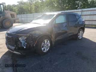 2022 Chevrolet Blazer LT z VIN 3GNKBDR47NS198793, wystawiony jako Copart lot #56216125 z przebiegiem 25 865 mil mil oraz Szkoda całkowita • Salvage title. Historia ofert i sprzedaży dostępna na DreamBid. Obrazek 1.