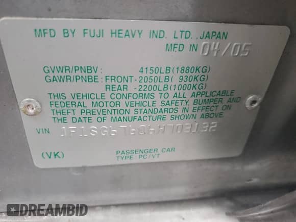 2006 Subaru Forester X L.L. Bean with VIN JF1SG67606H703132, listed as a Copart auction lot 62779205 with 149,362 mi miles and Salvage title. Bid and sale history available at DreamBid. Image 12.