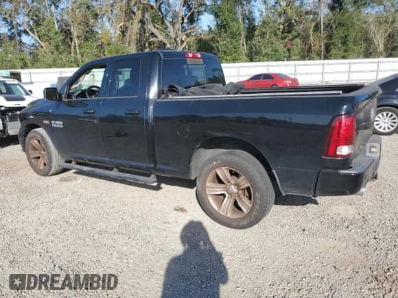 2014 Ram 1500 Sport with VIN 1C6RR6HT8ES301875, listed as a Copart auction lot 79619814 with 107,726 mi miles and Salvage title. Bid and sale history available at DreamBid. Image 2.