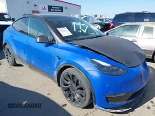 2022 Tesla Model Y Performance with VIN 7SAYGDEF1NF314772, listed as a IAAI auction lot 43098569 with 80,307 mi miles and . Bid and sale history available at DreamBid. Image 1.