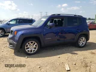 2018 Jeep Renegade Latitude with VIN ZACCJABBXJPH57398, listed as a Copart auction lot 68658815 with 89,223 mi miles and Salvage title. Bid and sale history available at DreamBid. Image 1.