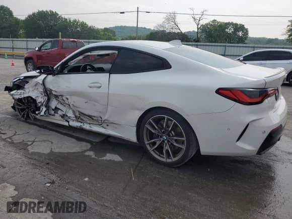 2021 BMW 4 Series M440i xDrive с VIN WBA13AR04MCF74724, выставлен на аукционе Copart как лот 59580625 с пробегом 76 810 миль миль и Списание • Salvage title. История ставок и продаж доступна на DreamBid. Изображение 2.