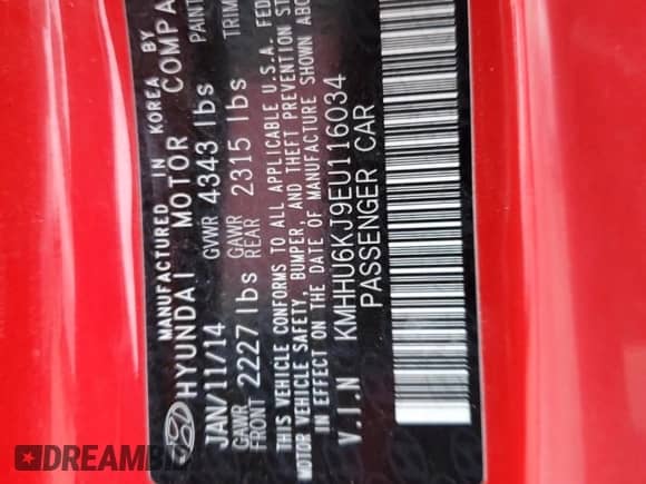 2014 Hyundai Genesis Coupe Grand Touring с VIN KMHHU6KJ9EU116034, выставлен на аукционе Copart как лот 80573814 с пробегом 150 324 миль миль и Списание • Salvage title. История ставок и продаж доступна на DreamBid. Изображение 12.