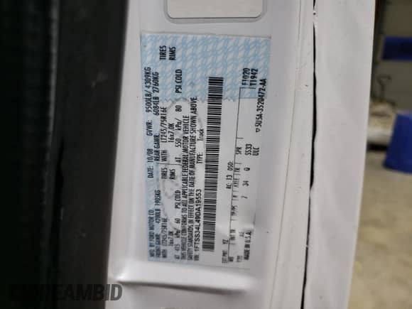 2009 Ford Econoline Cargo Commercial с VIN 1FTSS34L49DA19553, выставлен на аукционе Copart как лот 52260275 с пробегом 150 846 миль миль и Чистый • Clean title. История ставок и продаж доступна на DreamBid. Изображение 13.