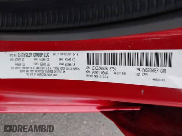 2013 Dodge Avenger SE z VIN 1C3CDZAB2DN718734, wystawiony jako IAAI lot #43371618 z przebiegiem 164 027 mil mil oraz . Historia ofert i sprzedaży dostępna na DreamBid. Obrazek 9.