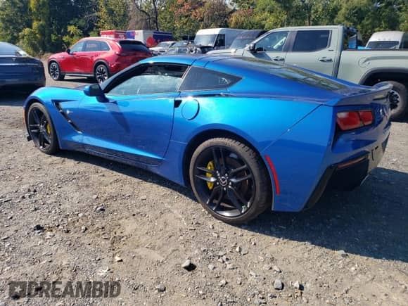 2014 Chevrolet Corvette Z51 2LT z VIN 1G1YK2D71E5116164, wystawiony jako Copart lot #75863224 z przebiegiem 71 250 mil mil oraz Szkoda całkowita • Salvage title. Historia ofert i sprzedaży dostępna na DreamBid. Obrazek 2.