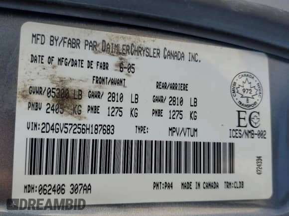 2006 Dodge Magnum R/T с VIN 2D4GV57256H187683, выставлен на аукционе Copart как лот 87879585 с пробегом 260 895 миль миль и Списание • Salvage title. История ставок и продаж доступна на DreamBid. Изображение 12.