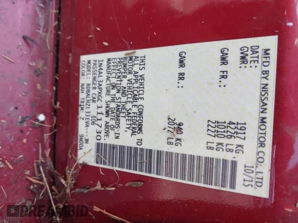 2016 Nissan Altima SR z VIN 1N4AL3APXGC111730, wystawiony jako IAAI lot #42865841 z przebiegiem 133 210 mil mil oraz . Historia ofert i sprzedaży dostępna na DreamBid. Obrazek 9.