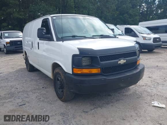 2014 Chevrolet Express Cargo with VIN 1GCWGFBA1E1128960, listed as a IAAI auction lot 43279979 with Not provided miles and . Bid and sale history available at DreamBid. Image 1.
