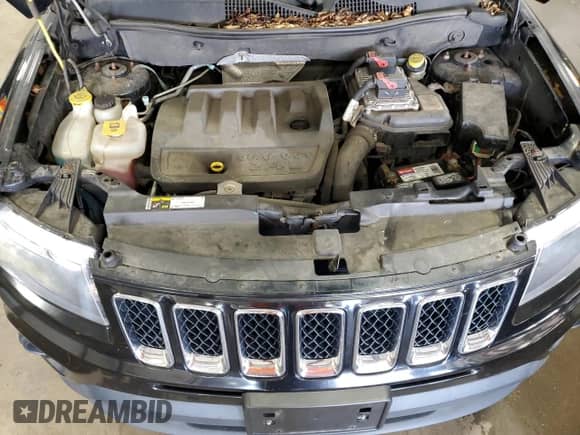 2014 Jeep Compass Sport with VIN 1C4NJDBB9ED842554, listed as a Copart auction lot 69468485 with 124,308 mi miles and Salvage title. Bid and sale history available at DreamBid. Image 12.