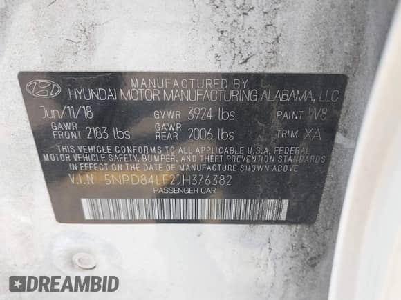 2018 Hyundai Elantra Value Edition z VIN 5NPD84LF2JH376382, wystawiony jako IAAI lot #42976002 z przebiegiem 138 370 mil mil oraz . Historia ofert i sprzedaży dostępna na DreamBid. Obrazek 9.