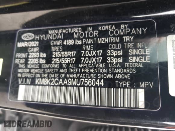2021 Hyundai Kona SEL с VIN KM8K2CAA9MU756044, выставлен на аукционе Copart как лот 67473075 с пробегом 91 913 миль миль и Списание • Salvage title. История ставок и продаж доступна на DreamBid. Изображение 13.