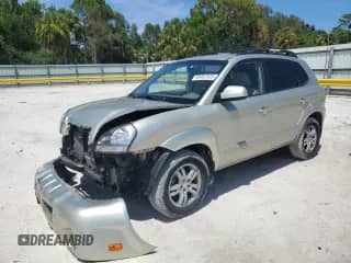 2007 Hyundai Tucson SE with VIN KM8JN12DX7U585485, listed as a Copart auction lot 69062935 with 162,217 mi miles and Salvage title. Bid and sale history available at DreamBid. Image 1.