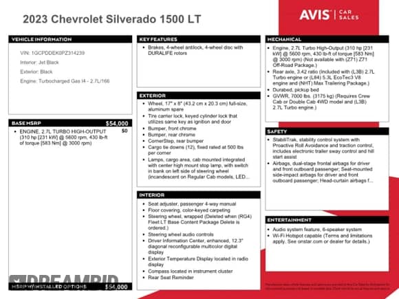 2023 Chevrolet Silverado 1500 LT z VIN 1GCPDDEK0PZ314239, wystawiony jako Copart lot #56107264 z przebiegiem 10 231 mil mil oraz Czysty tytuł • Clean title. Historia ofert i sprzedaży dostępna na DreamBid. Obrazek 12.
