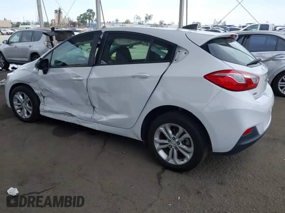 2019 Chevrolet Cruze LS with VIN 3G1BC6SM1KS546877, listed as a IAAI auction lot 43100765 with 54,667 mi miles and . Bid and sale history available at DreamBid. Image 3.