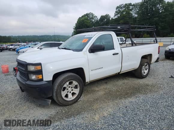 2014 Chevrolet Silverado 1500 Work Truck z VIN 1GCNCPEC5EZ294331, wystawiony jako Copart lot #65735725 z przebiegiem 416 808 mil mil oraz Czysty tytuł • Clean title. Historia ofert i sprzedaży dostępna na DreamBid. Obrazek 1.