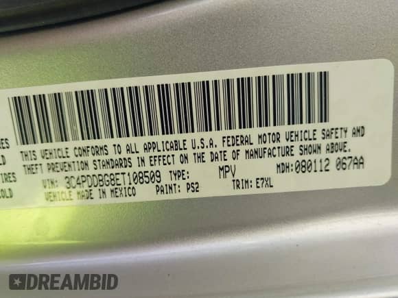 2014 Dodge Journey SXT with VIN 3C4PDDBG8ET108509, listed as a IAAI auction lot 42707419 with 88,125 mi miles and . Bid and sale history available at DreamBid. Image 9.