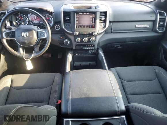 2019 Ram 1500 Big Horn with VIN 1C6RREFT1KN666812, listed as a Copart auction lot 80140395 with 128,037 mi miles and Salvage title. Bid and sale history available at DreamBid. Image 8.