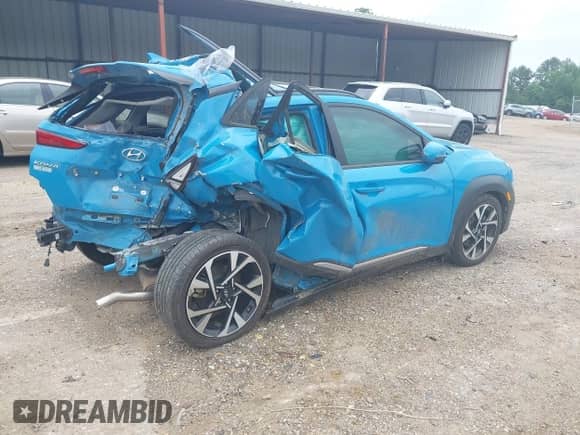 2022 Hyundai Kona Limited с VIN KM8K53A3XNU853067, выставлен на аукционе IAAI как лот 42295180 с пробегом 121 434 миль миль и . История ставок и продаж доступна на DreamBid. Изображение 4.