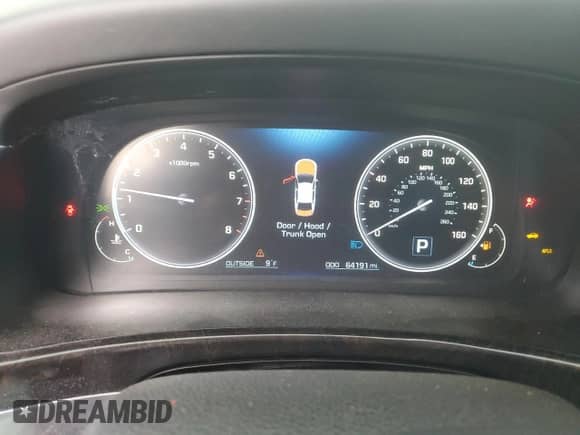 2016 Hyundai Equus Ultimate с VIN KMHGH4JHXGU102729, выставлен на аукционе Copart как лот 77043834 с пробегом 64 191 миль миль и Списание • Salvage title. История ставок и продаж доступна на DreamBid. Изображение 9.