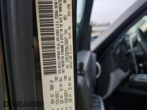 2010 Dodge Nitro SXT z VIN 1D4PU5GK5AW126847, wystawiony jako Copart lot #81720945 z przebiegiem 138 393 mil mil oraz Szkoda całkowita • Salvage title. Historia ofert i sprzedaży dostępna na DreamBid. Obrazek 12.