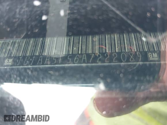 2010 Chevrolet Cobalt with VIN 1G1AA5F56A7222089, listed as a IAAI auction lot 42565219 with 122,267 mi miles and . Bid and sale history available at DreamBid. Image 9.