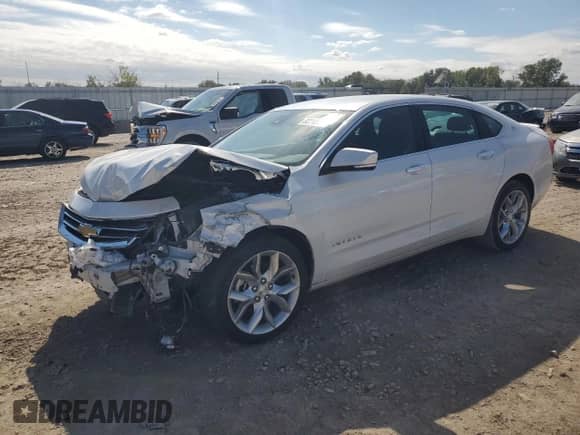 2017 Chevrolet Impala LT z VIN 2G1105S3XH9179750, wystawiony jako Copart lot #82210185 z przebiegiem Nie podano mil oraz Szkoda całkowita • Salvage title. Historia ofert i sprzedaży dostępna na DreamBid. Obrazek 1.