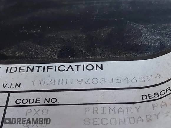 2003 Dodge 1500 ST z VIN 1D7HU18Z83J546274, wystawiony jako IAAI lot #42810953 z przebiegiem 152 372 mil mil oraz . Historia ofert i sprzedaży dostępna na DreamBid. Obrazek 9.