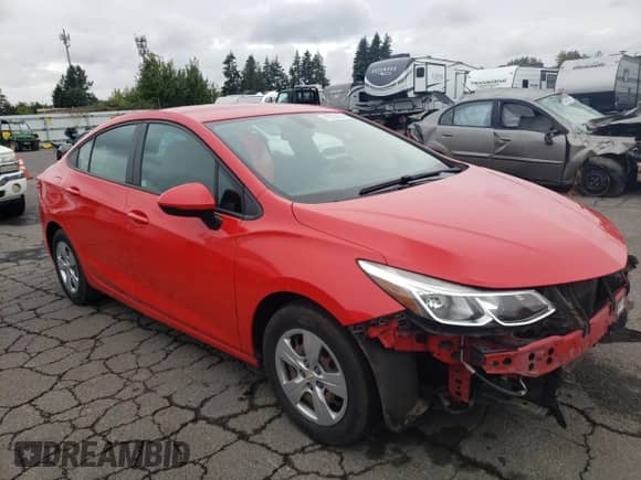 2017 Chevrolet Cruze LS with VIN 1G1BC5SM8H7172124, listed as a Copart auction lot 81833305 with 117,095 mi miles and Salvage title. Bid and sale history available at DreamBid. Image 4.